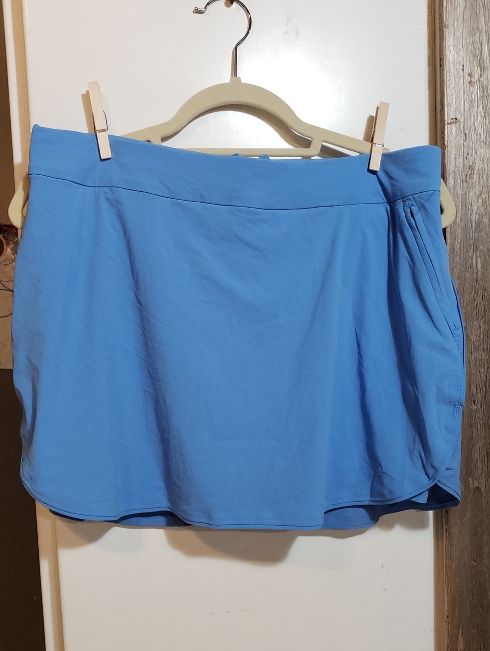 Outdoor Voices Sky Blue Athleteic Skort Lightweight Logo On Waistband Large